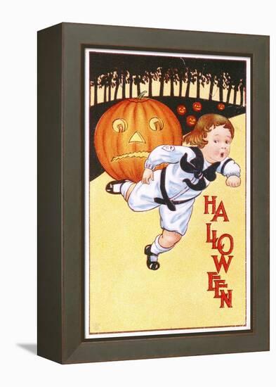 Halloween Postcard-null-Framed Premier Image Canvas