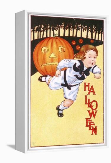 Halloween Postcard-null-Framed Premier Image Canvas