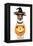 Halloween Pumpkin Witch Dog-Javier Brosch-Framed Premier Image Canvas