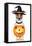 Halloween Pumpkin Witch Dog-Javier Brosch-Framed Premier Image Canvas