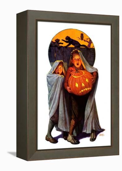 "Halloween Scare,"November 2, 1935-Frederic Stanley-Framed Premier Image Canvas