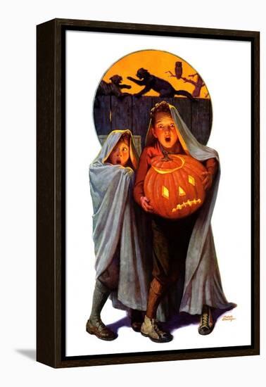 "Halloween Scare,"November 2, 1935-Frederic Stanley-Framed Premier Image Canvas