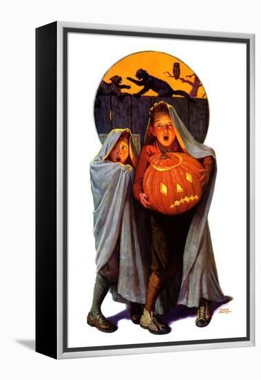 "Halloween Scare,"November 2, 1935-Frederic Stanley-Framed Premier Image Canvas