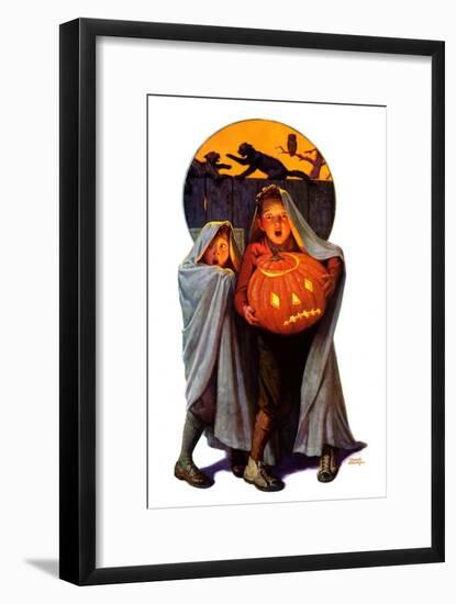 "Halloween Scare,"November 2, 1935-Frederic Stanley-Framed Giclee Print