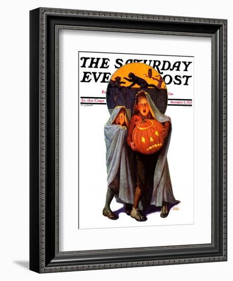 "Halloween Scare," Saturday Evening Post Cover, November 2, 1935-Frederic Stanley-Framed Giclee Print