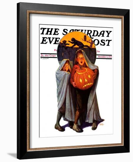 "Halloween Scare," Saturday Evening Post Cover, November 2, 1935-Frederic Stanley-Framed Giclee Print