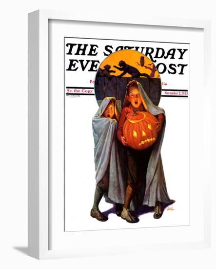 "Halloween Scare," Saturday Evening Post Cover, November 2, 1935-Frederic Stanley-Framed Giclee Print