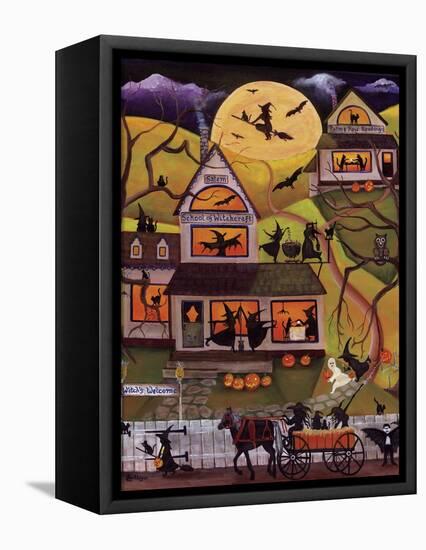 Halloween School of Witchcraft Cheryl Bartley-Cheryl Bartley-Framed Premier Image Canvas