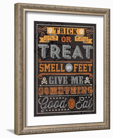 Halloween Talk I Orange-Pela Studio-Framed Art Print