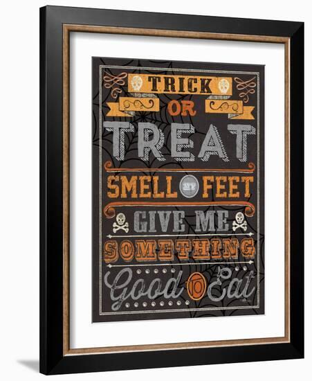 Halloween Talk I Orange-Pela Studio-Framed Art Print