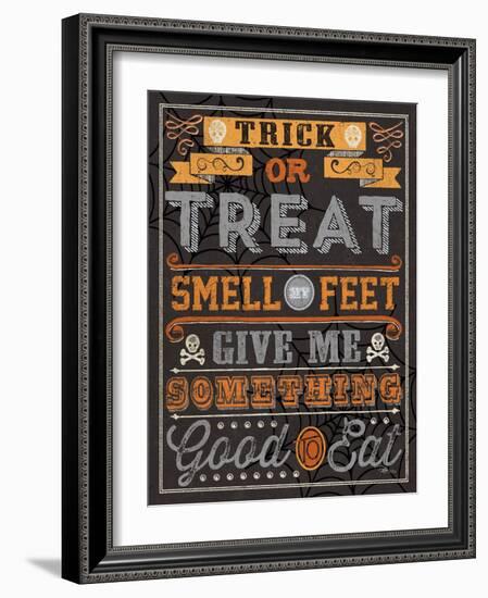 Halloween Talk I Orange-Pela Studio-Framed Art Print