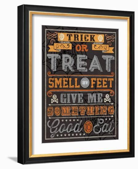 Halloween Talk I Orange-Pela Studio-Framed Art Print