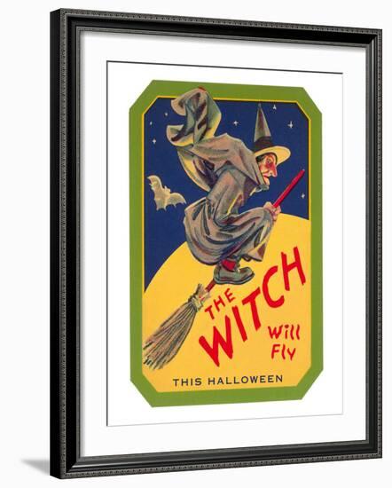 Halloween, The Witch will Fly-null-Framed Art Print
