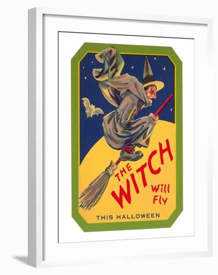 Halloween, The Witch will Fly-null-Framed Art Print