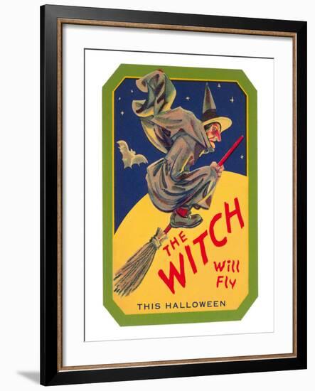 Halloween, The Witch will Fly-null-Framed Art Print