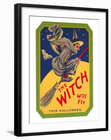 Halloween, The Witch will Fly-null-Framed Art Print