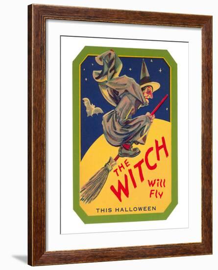 Halloween, The Witch will Fly-null-Framed Art Print