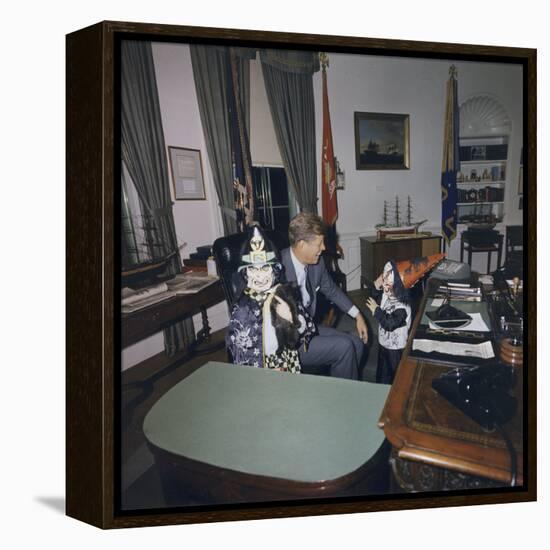 Halloween Visitors at the White House Oval Office-Stocktrek Images-Framed Premier Image Canvas