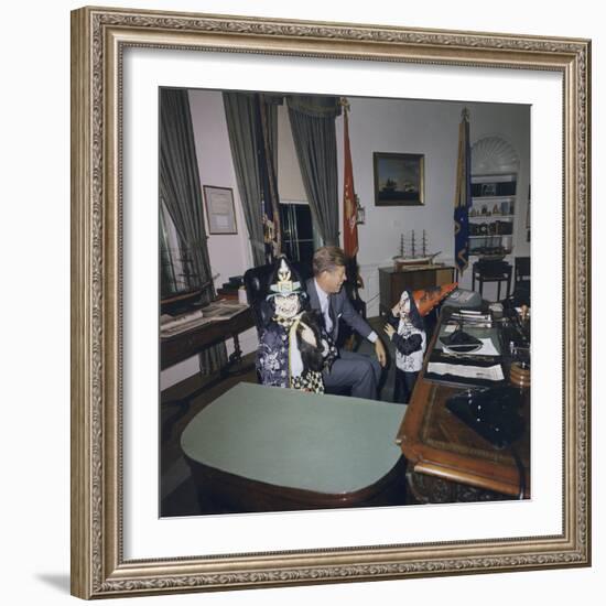 Halloween Visitors at the White House Oval Office-Stocktrek Images-Framed Photographic Print