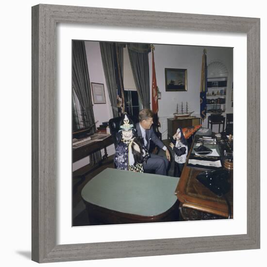 Halloween Visitors at the White House Oval Office-Stocktrek Images-Framed Photographic Print