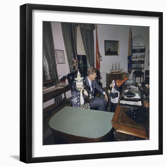Halloween Visitors at the White House Oval Office-Stocktrek Images-Framed Photographic Print