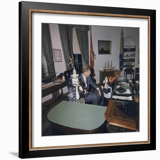 Halloween Visitors at the White House Oval Office-Stocktrek Images-Framed Photographic Print