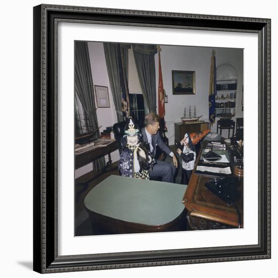 Halloween Visitors at the White House Oval Office-Stocktrek Images-Framed Photographic Print