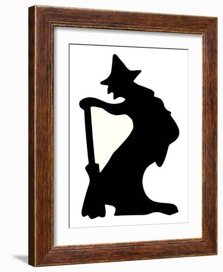 Halloween, Witch Silhouette-null-Framed Art Print