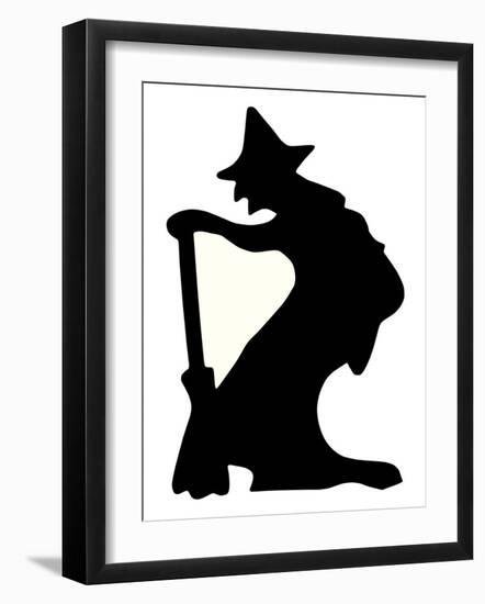 Halloween, Witch Silhouette-null-Framed Art Print