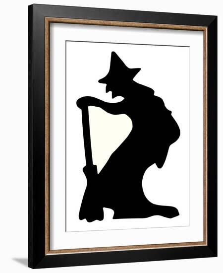 Halloween, Witch Silhouette-null-Framed Art Print