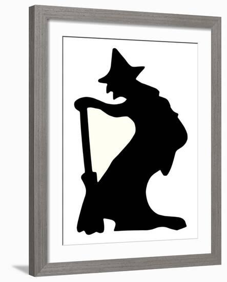 Halloween, Witch Silhouette-null-Framed Art Print