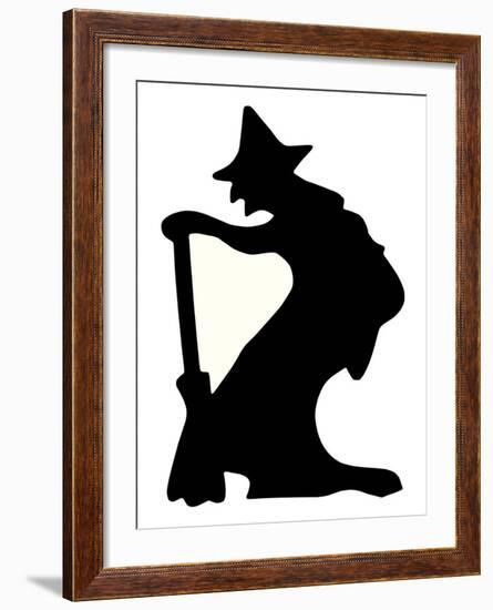 Halloween, Witch Silhouette-null-Framed Art Print