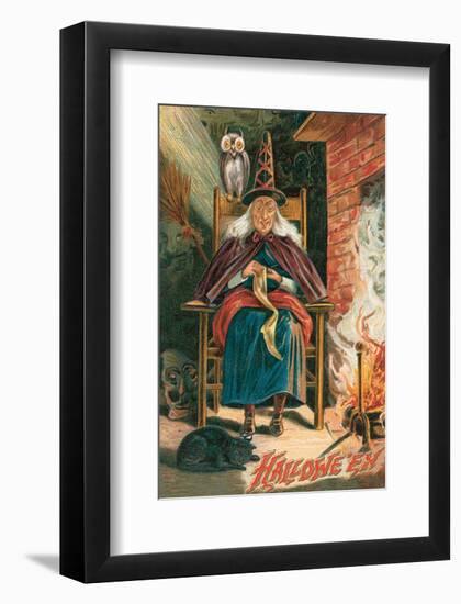 Halloween Witch-null-Framed Art Print