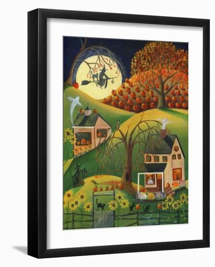 Halloween Witches House-Cheryl Bartley-Framed Giclee Print