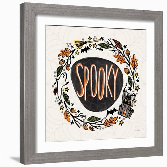 Halloween Wreath I Watercolor-Anne Tavoletti-Framed Art Print