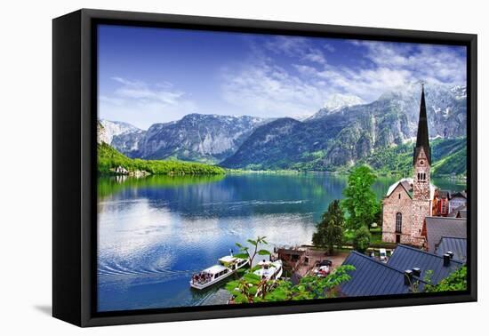 Hallstatt - Beauty Of Alps. Austria-Maugli-l-Framed Stretched Canvas