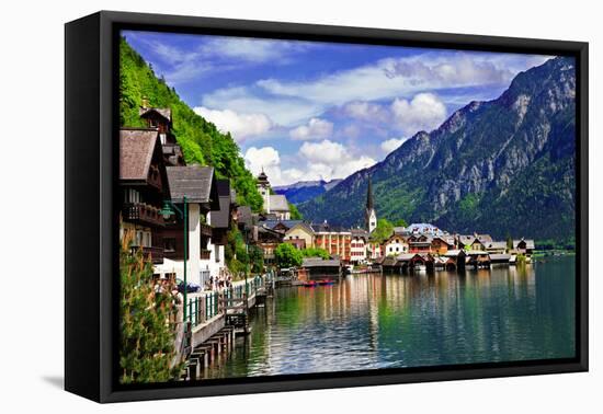 Hallstatt - Small Scenic Village in Alps, Austria-Maugli-l-Framed Premier Image Canvas