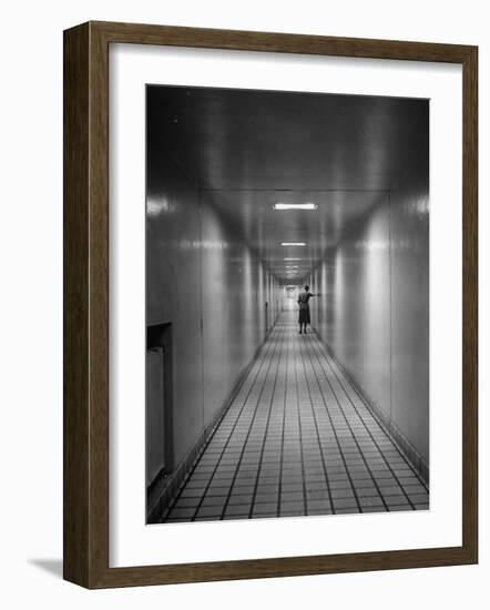 Hallway in the Mayo Clinic-Alfred Eisenstaedt-Framed Photographic Print