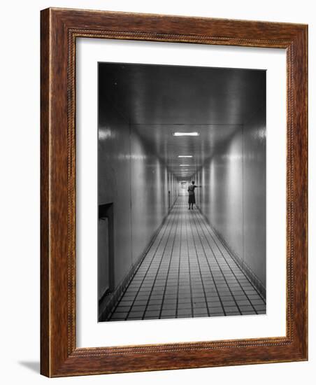 Hallway in the Mayo Clinic-Alfred Eisenstaedt-Framed Photographic Print