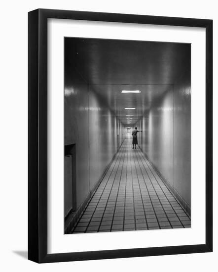 Hallway in the Mayo Clinic-Alfred Eisenstaedt-Framed Photographic Print