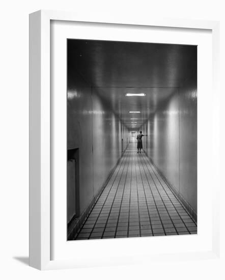 Hallway in the Mayo Clinic-Alfred Eisenstaedt-Framed Photographic Print