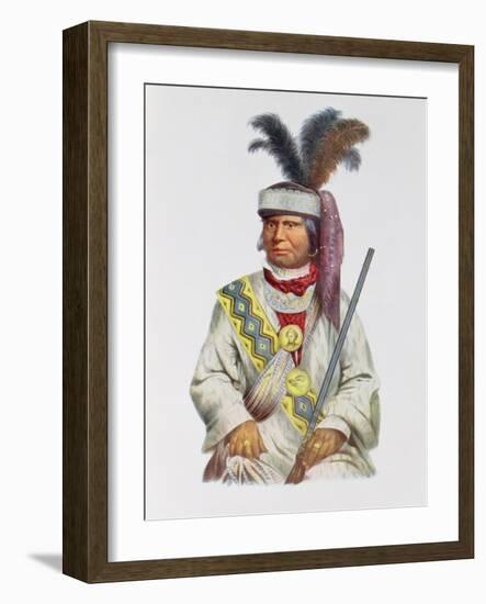 Halpatter-Micco or Billy Bowlegs, a Seminole Chief, C.1825, Illustration from 'The Indian Tribes…-Charles Bird King-Framed Giclee Print