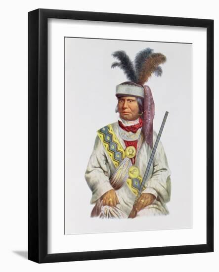 Halpatter-Micco or Billy Bowlegs, a Seminole Chief, C.1825, Illustration from 'The Indian Tribes…-Charles Bird King-Framed Giclee Print