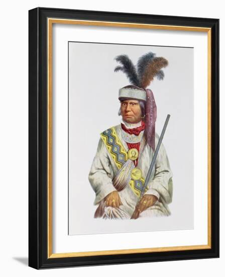 Halpatter-Micco or Billy Bowlegs, a Seminole Chief, C.1825, Illustration from 'The Indian Tribes…-Charles Bird King-Framed Giclee Print