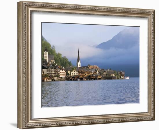 Halstatt (Hallstatt) Lake, Near Salzburg, Salzkammergut, Austria-Christian Kober-Framed Photographic Print