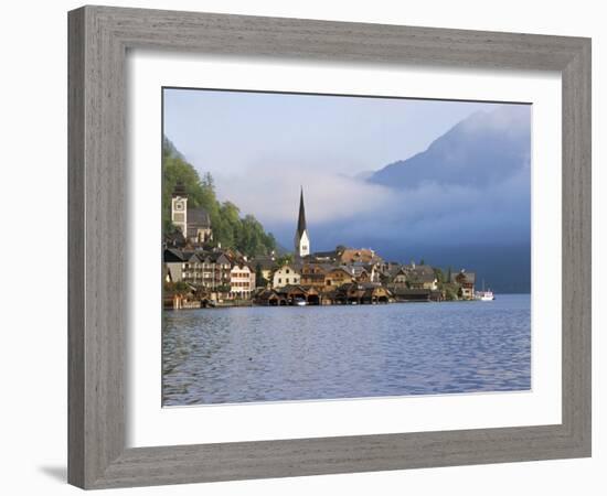 Halstatt (Hallstatt) Lake, Near Salzburg, Salzkammergut, Austria-Christian Kober-Framed Photographic Print