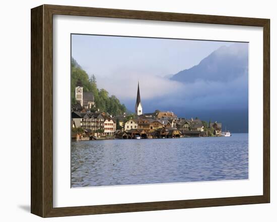 Halstatt (Hallstatt) Lake, Near Salzburg, Salzkammergut, Austria-Christian Kober-Framed Photographic Print