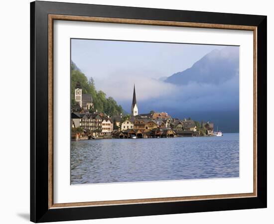 Halstatt (Hallstatt) Lake, Near Salzburg, Salzkammergut, Austria-Christian Kober-Framed Photographic Print