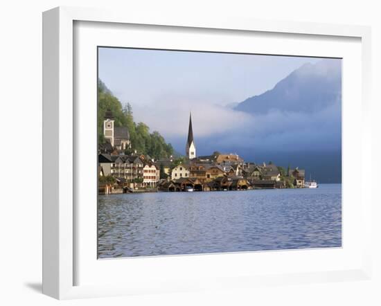 Halstatt (Hallstatt) Lake, Near Salzburg, Salzkammergut, Austria-Christian Kober-Framed Photographic Print