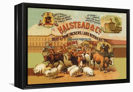 Halstead and Company Beef and Pork Packers-Richard Brown-Framed Stretched Canvas